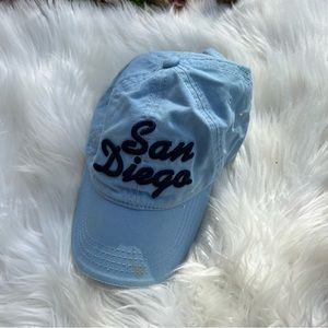 Strand Headwear San Diego California Dusty Blue and Navy Blue Baseball Cap
